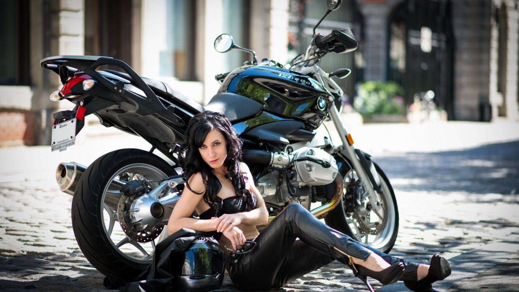 European women on bikes in Phnom Penh